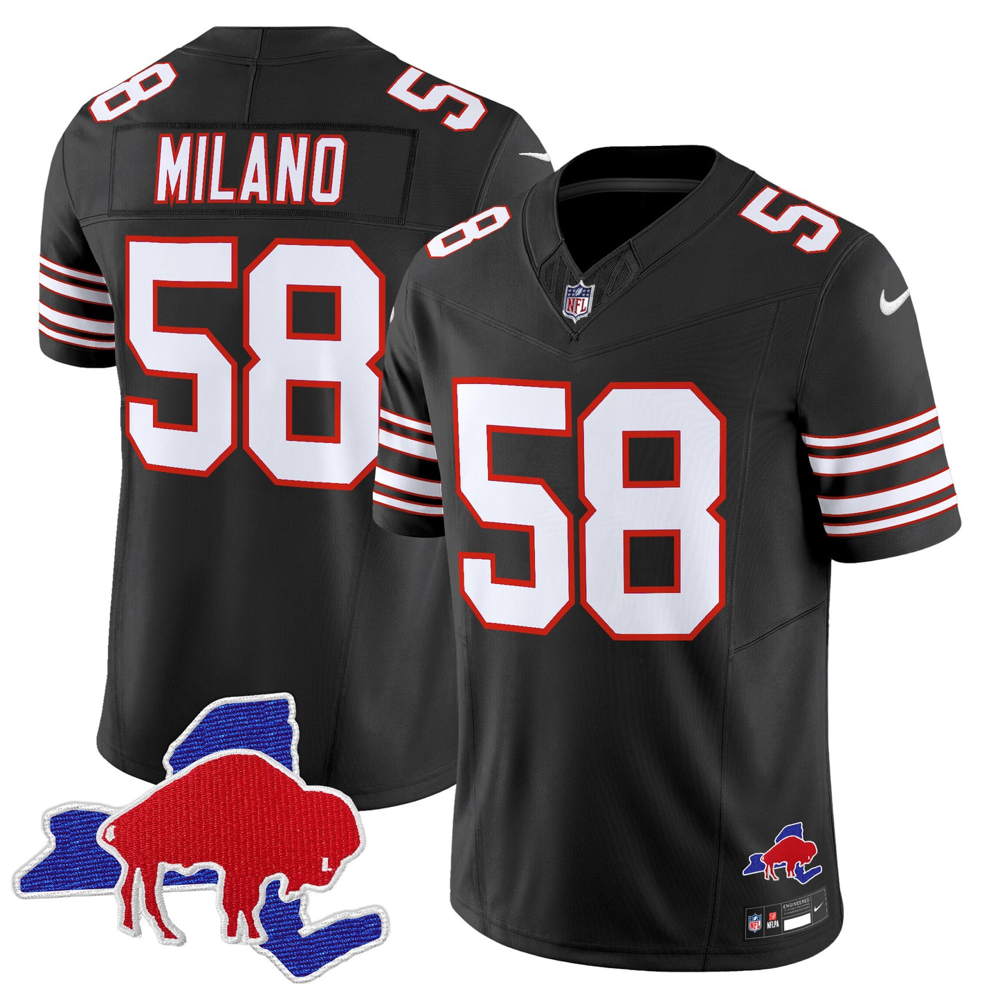 Men's Bills Throwback 2024 Vapor Limited Jersey - All Stitched