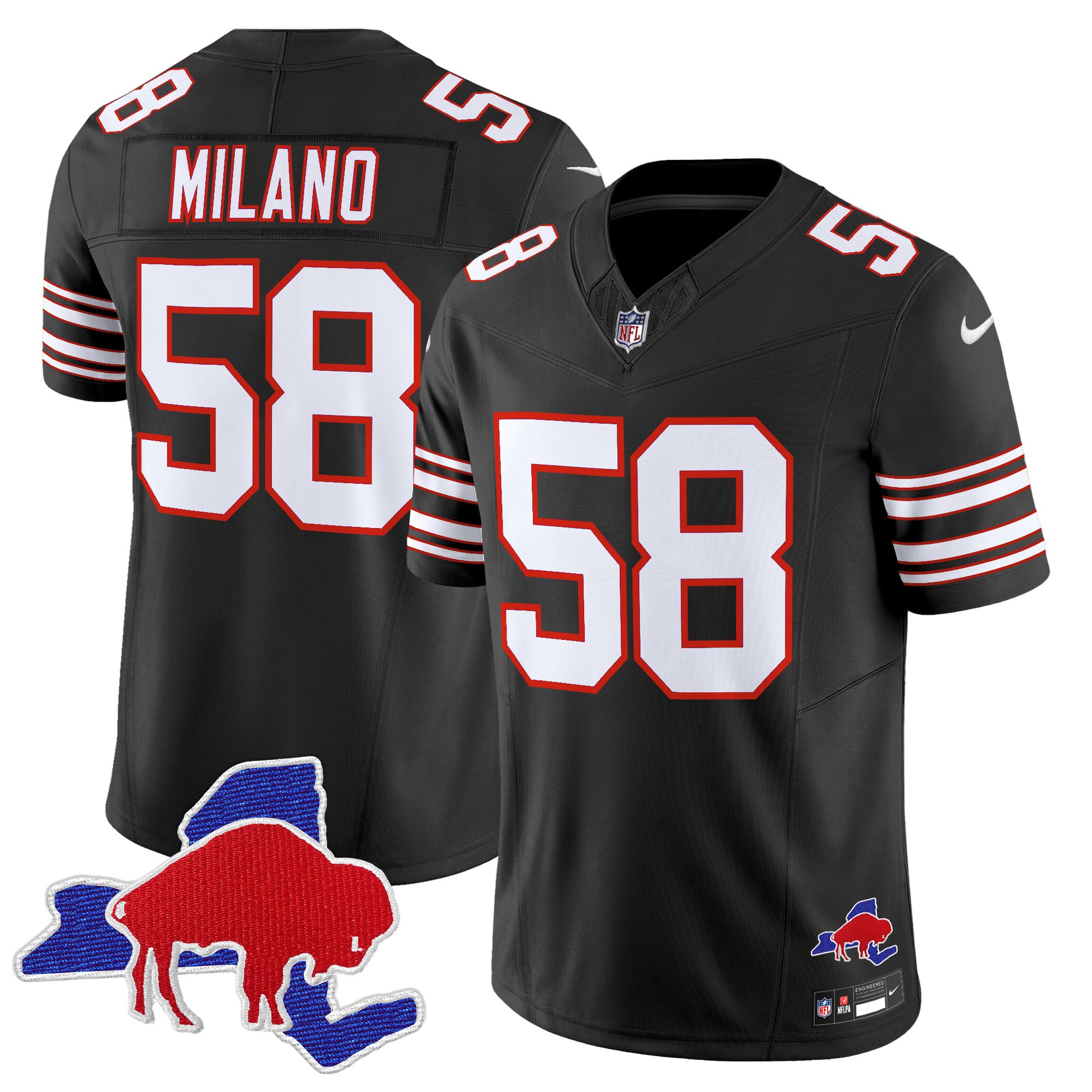 Men's Bills Throwback 2024 Vapor Limited Jersey - All Stitched