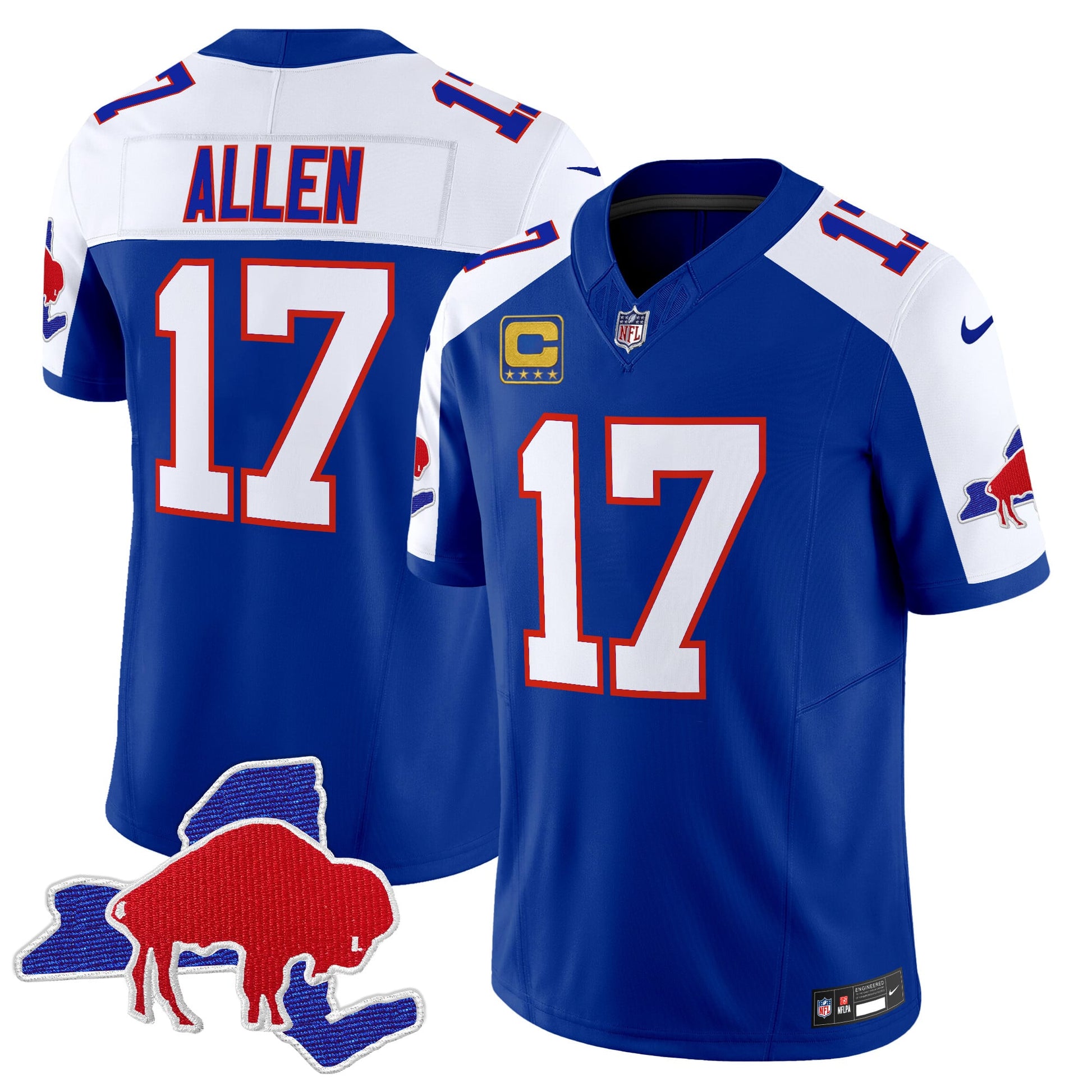 Men's Bills Throwback 2024 Vapor Limited Jersey - All Stitched