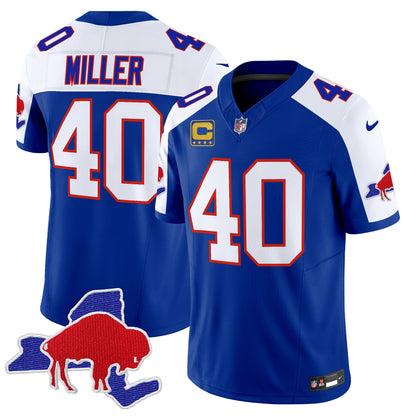 Men's Bills Throwback 2024 Vapor Limited Jersey - All Stitched