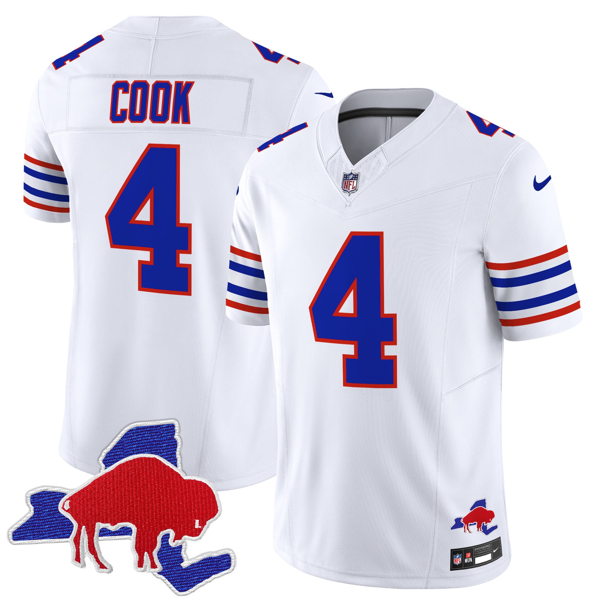 Men's Bills Throwback 2024 Vapor Limited Jersey - All Stitched