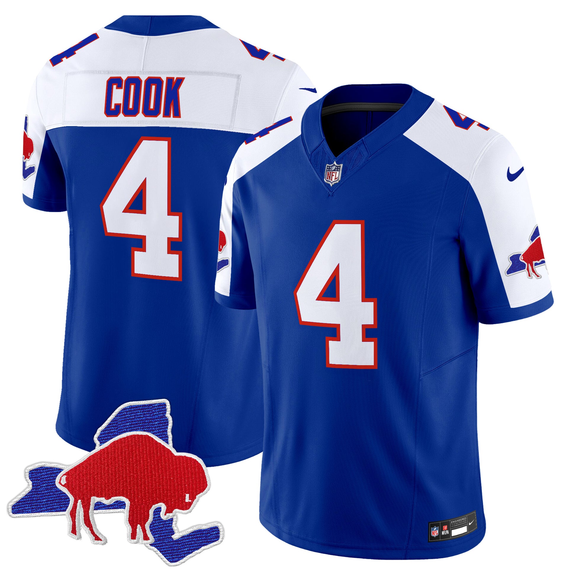 Men's Bills Throwback 2024 Vapor Limited Jersey - All Stitched