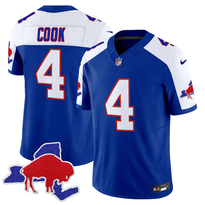 Men's Bills Throwback 2024 Vapor Limited Jersey - All Stitched