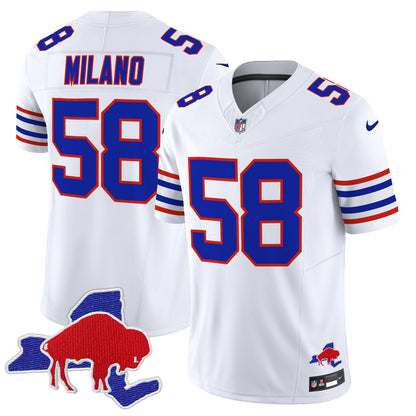 Men's Bills Throwback 2024 Vapor Limited Jersey - All Stitched