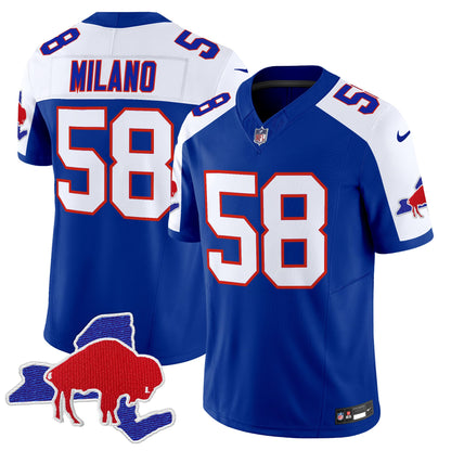 Men's Bills Throwback 2024 Vapor Limited Jersey - All Stitched