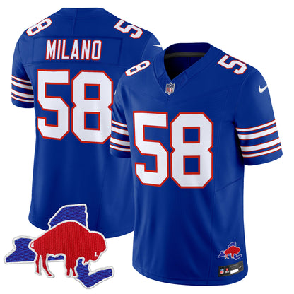 Men's Bills Throwback 2024 Vapor Limited Jersey - All Stitched