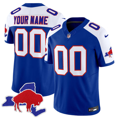 Bills Throwback 2024 Vapor Limited Custom Jersey - All Stitched