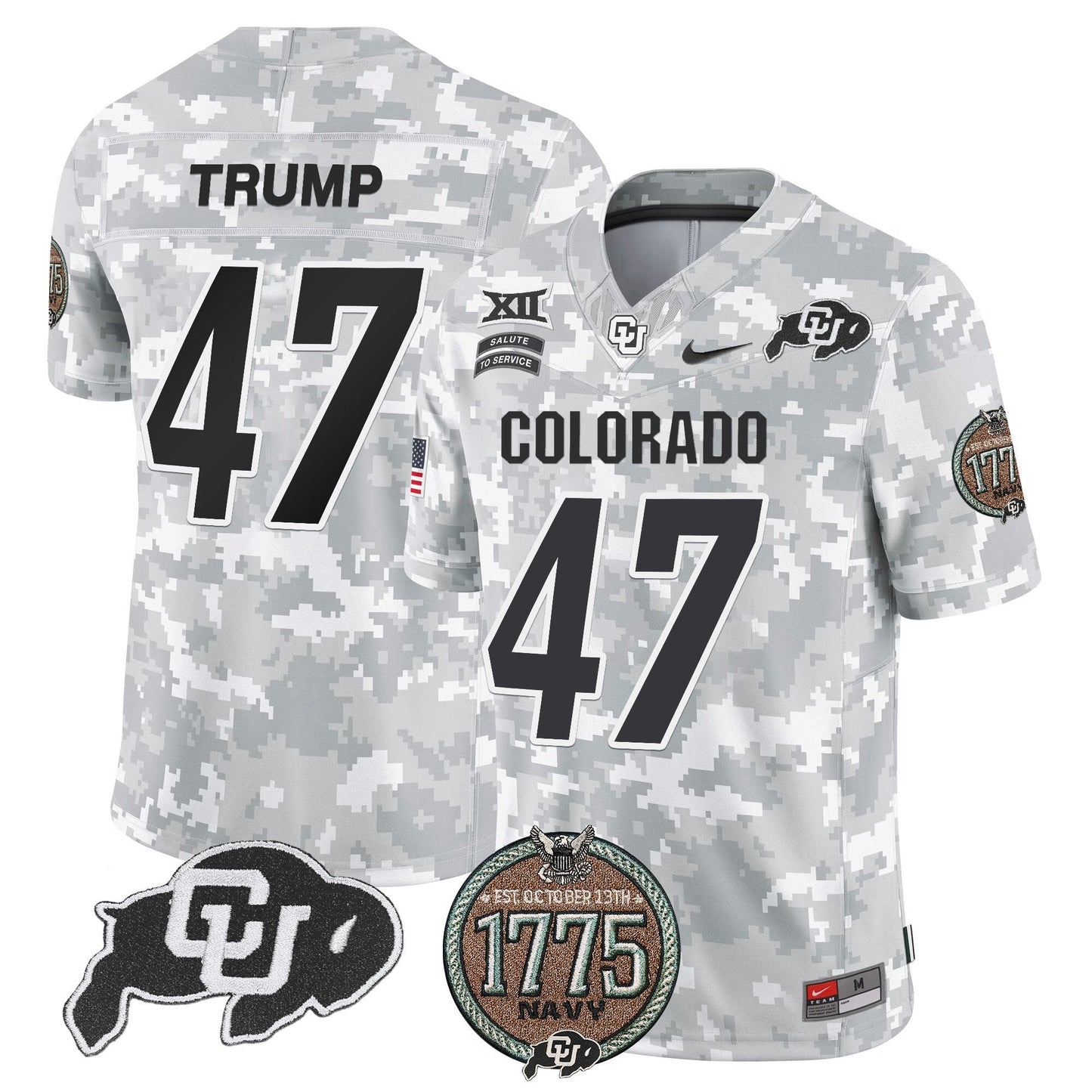 Buffaloes 2024 Salute to Service Establishment Year Patch Vapor Limited Jersey - All Stitched