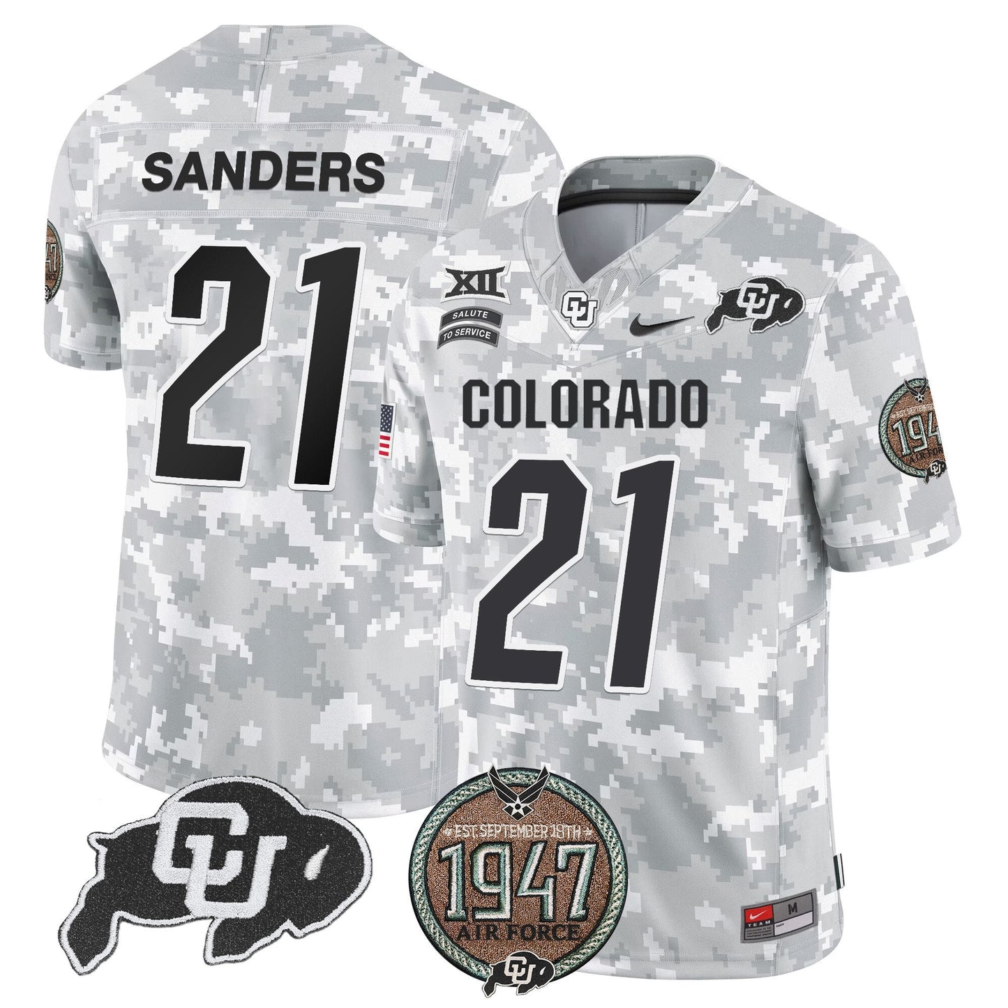 Buffaloes 2024 Salute to Service Establishment Year Patch Vapor Limited Jersey - All Stitched