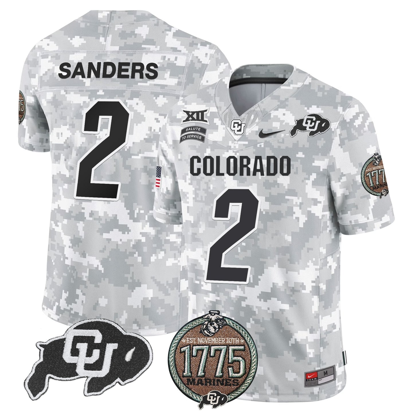 Buffaloes 2024 Salute to Service Establishment Year Patch Vapor Limited Jersey - All Stitched