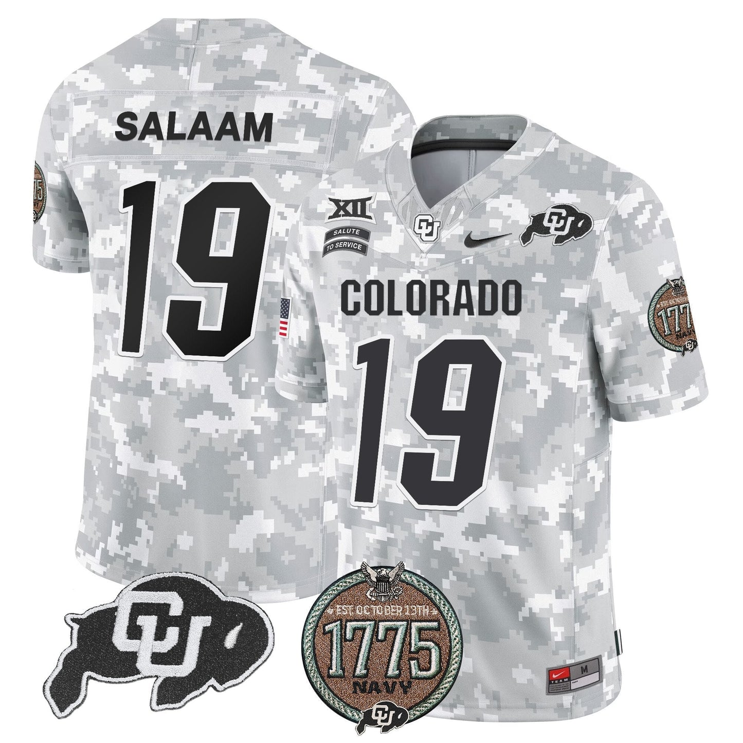 Buffaloes 2024 Salute to Service Establishment Year Patch Vapor Limited Jersey - All Stitched