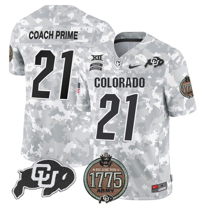 Buffaloes 2024 Salute to Service Establishment Year Patch Vapor Limited Jersey - All Stitched