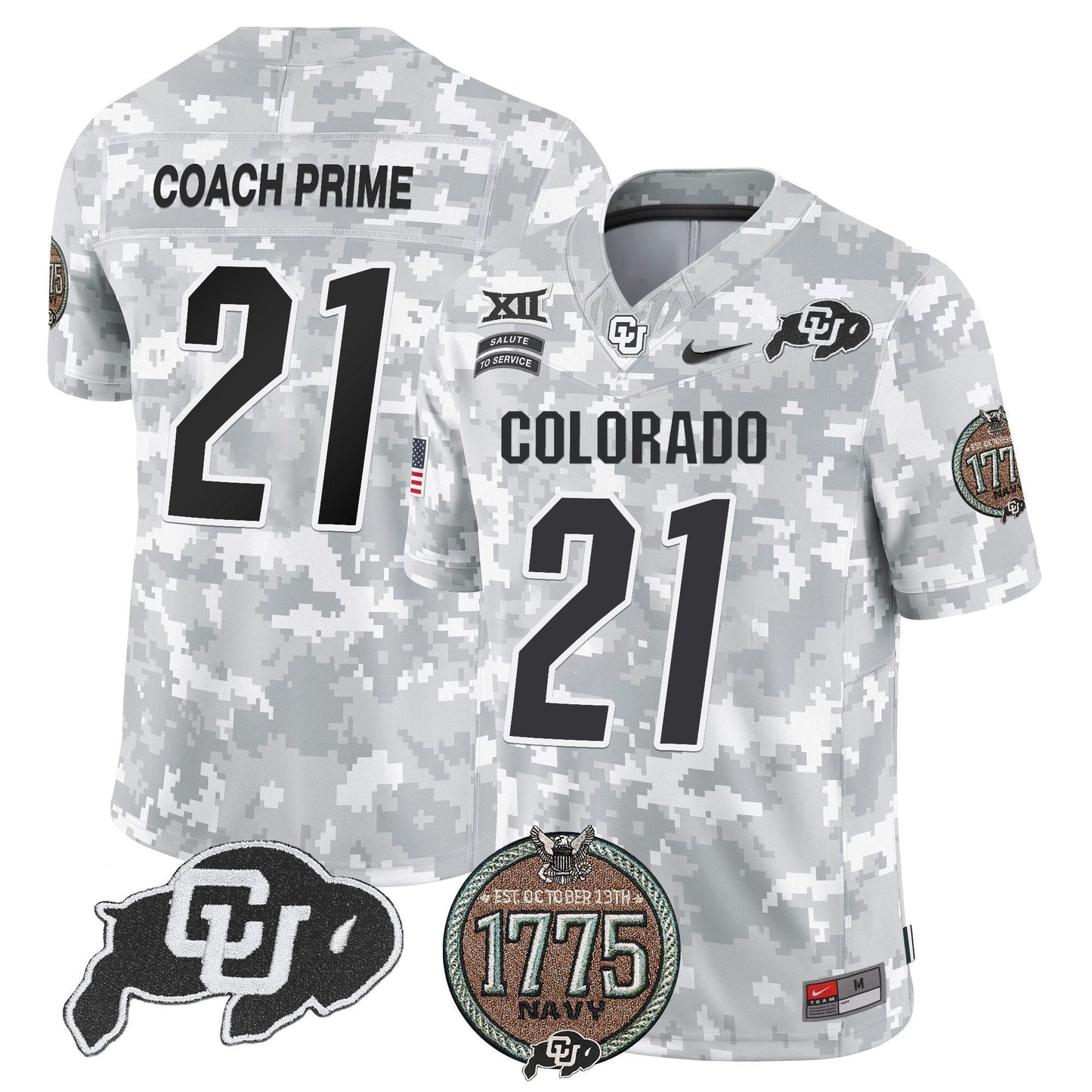 Buffaloes 2024 Salute to Service Establishment Year Patch Vapor Limited Jersey - All Stitched