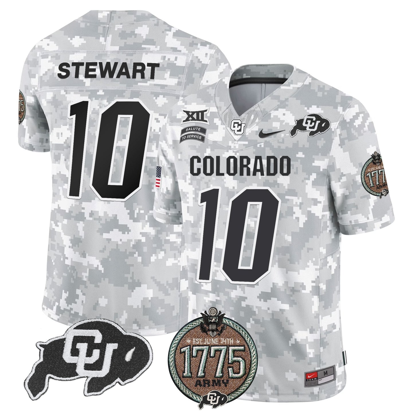 Buffaloes 2024 Salute to Service Establishment Year Patch Vapor Limited Jersey - All Stitched
