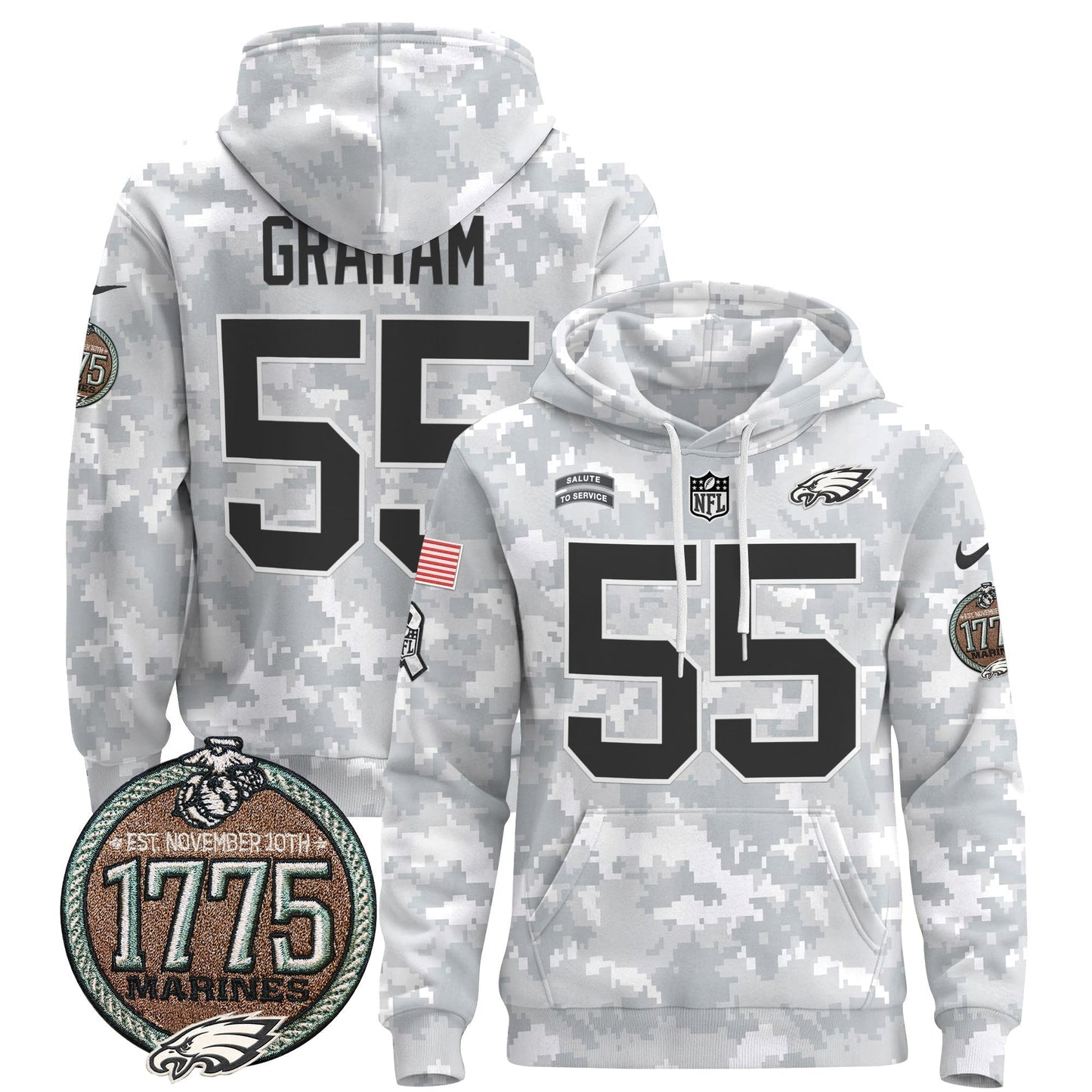 PHI 2024 Salute to Service Establishment Year Patch Pullover Hoodie