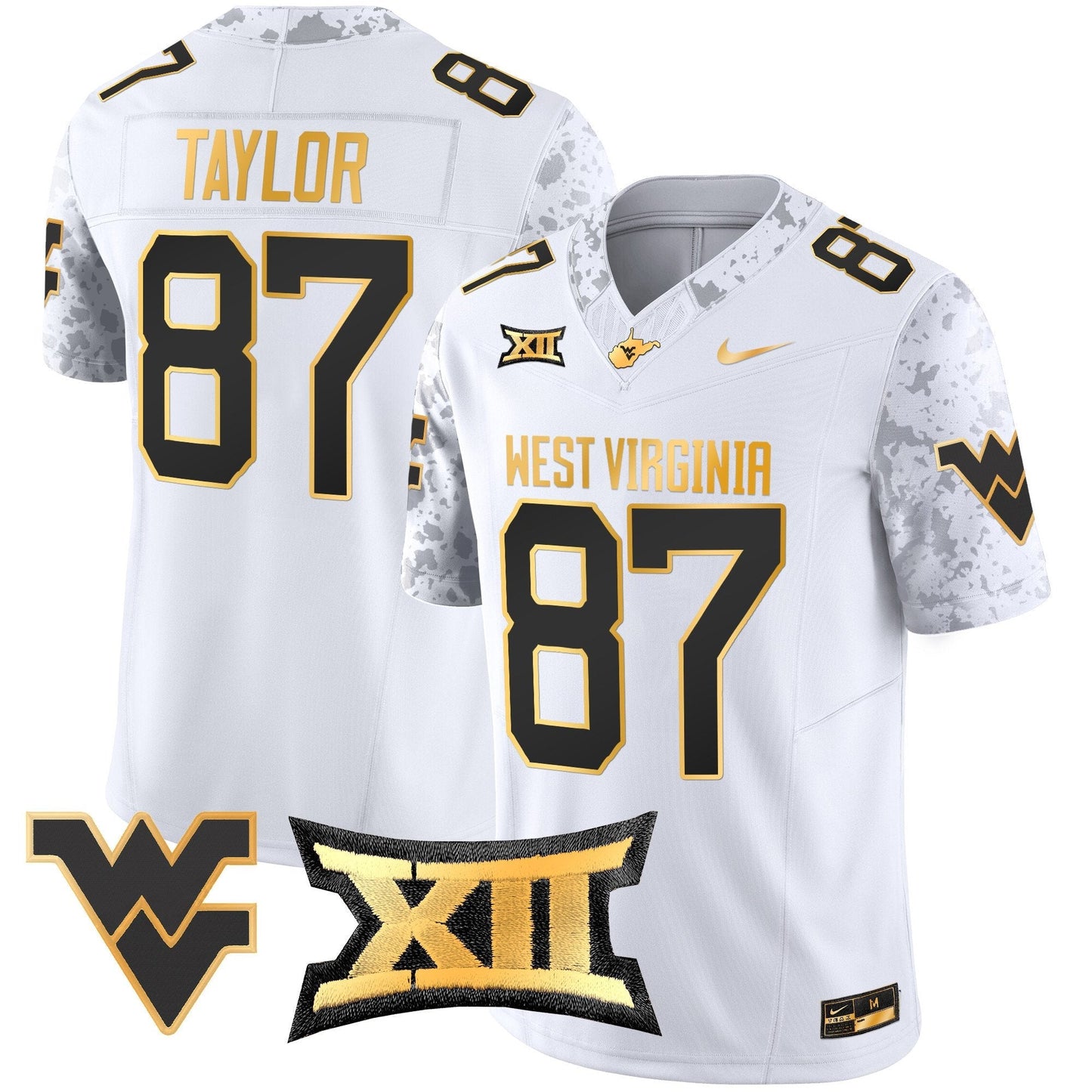 WVU 2024 Gold Vapor Limited Jersey - All Stitched