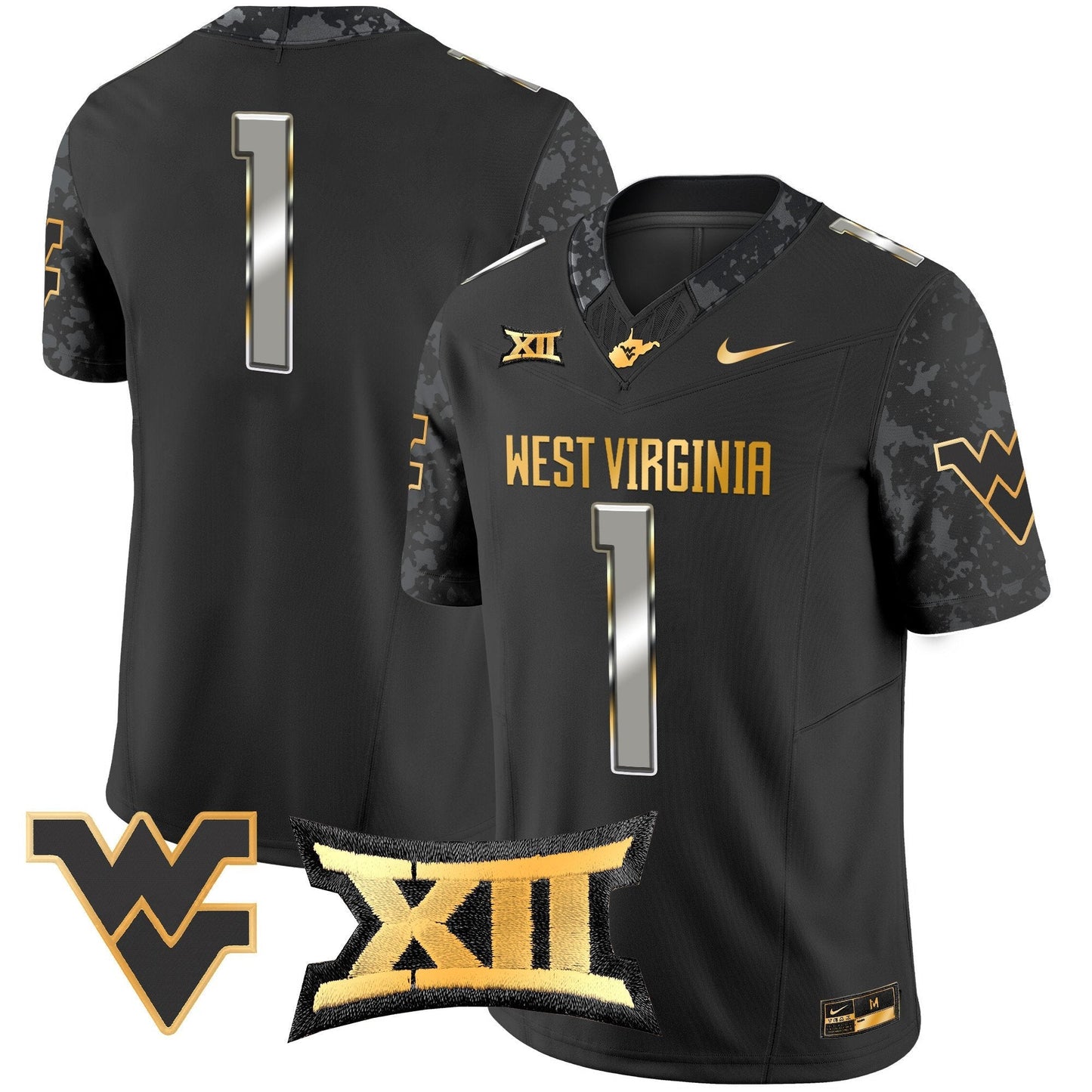 WVU 2024 Gold Vapor Limited Jersey - All Stitched