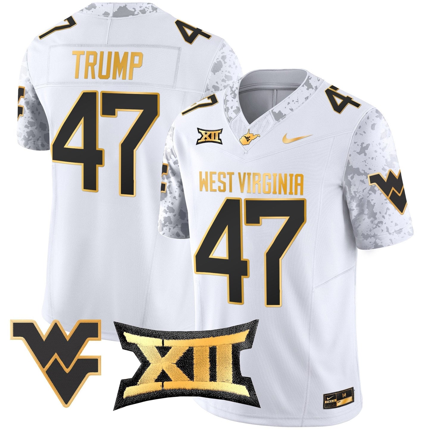 WVU 2024 Gold Vapor Limited Jersey - All Stitched