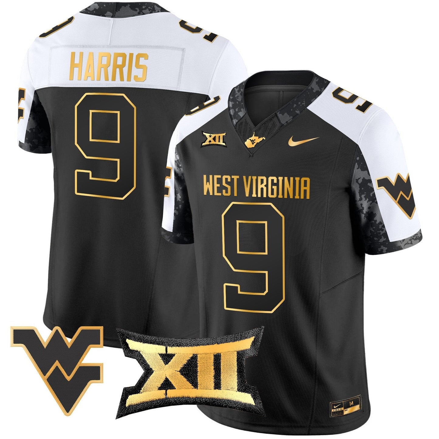 WVU 2024 Gold Vapor Limited Jersey - All Stitched