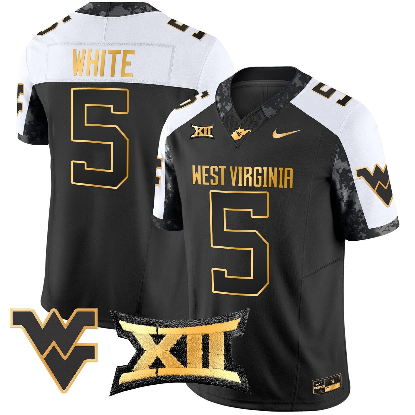 WVU 2024 Gold Vapor Limited Jersey - All Stitched