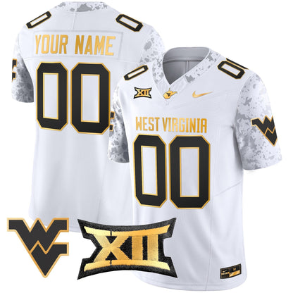 WVU 2024 Gold Vapor Limited Custom Jersey - All Stitched