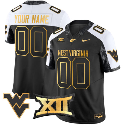 WVU 2024 Gold Vapor Limited Custom Jersey - All Stitched