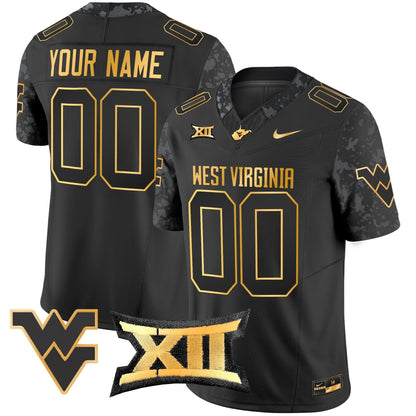 WVU 2024 Gold Vapor Limited Custom Jersey - All Stitched