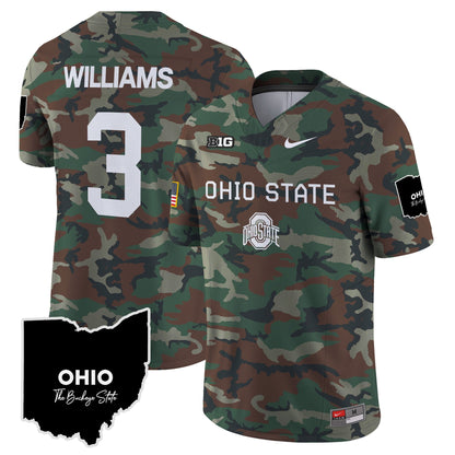 OSU 2024 Military Vapor Limited Jersey - All Stitched