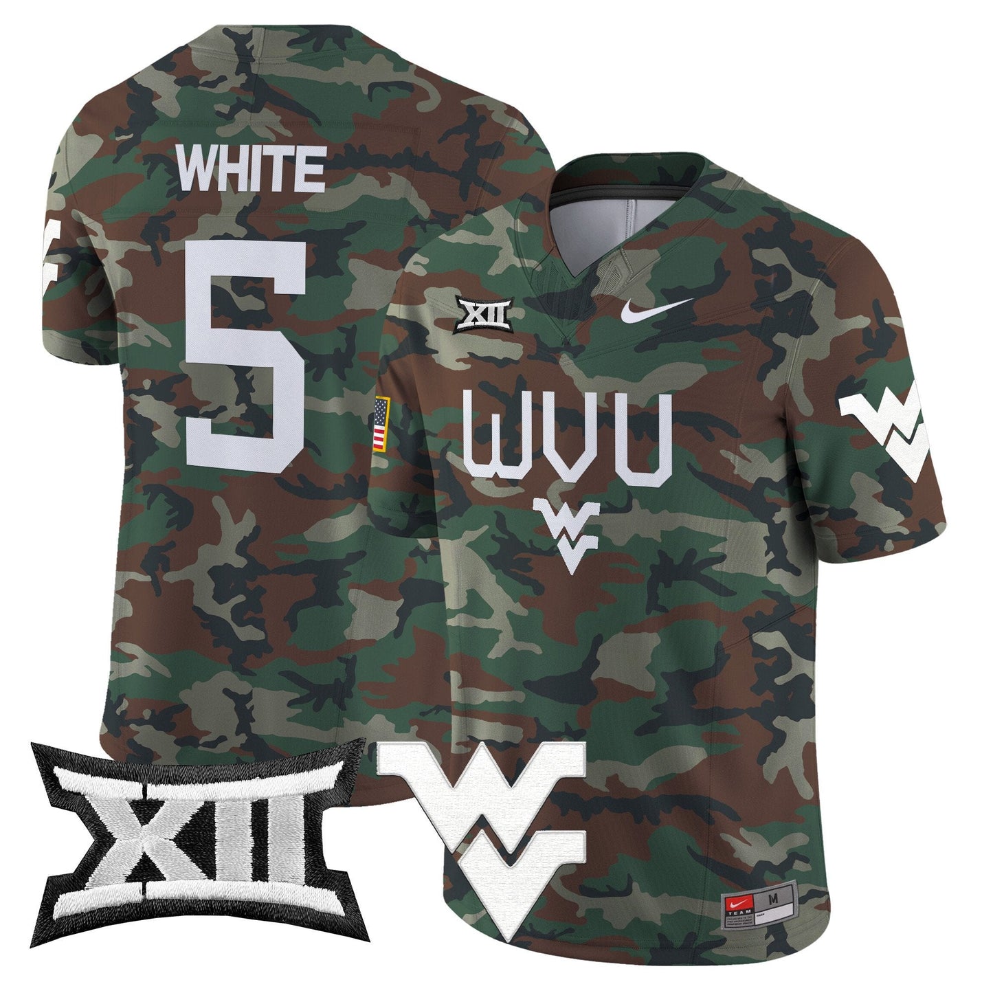 WVU 2024 Military Vapor Limited Jersey - All Stitched