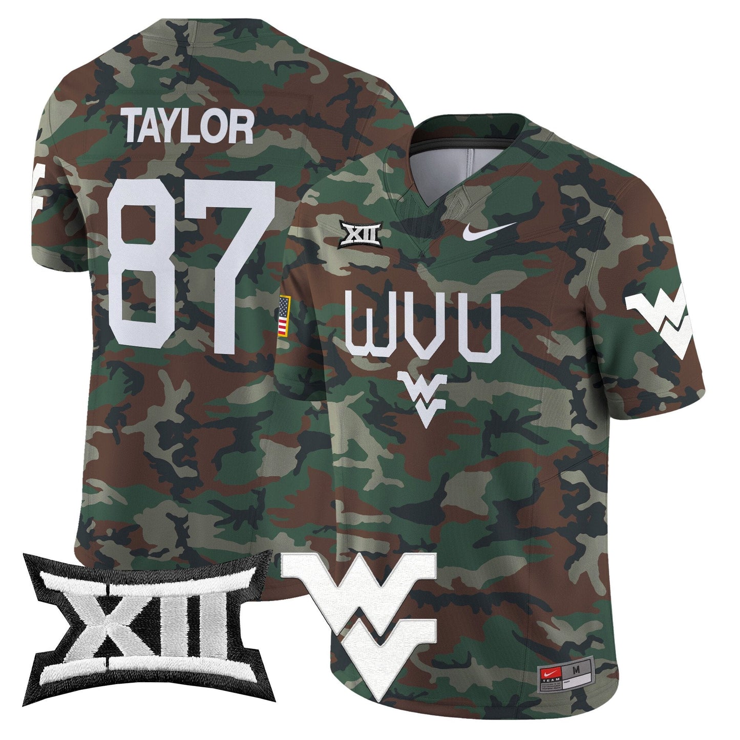 WVU 2024 Military Vapor Limited Jersey - All Stitched
