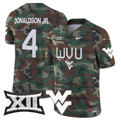 WVU 2024 Military Vapor Limited Jersey - All Stitched