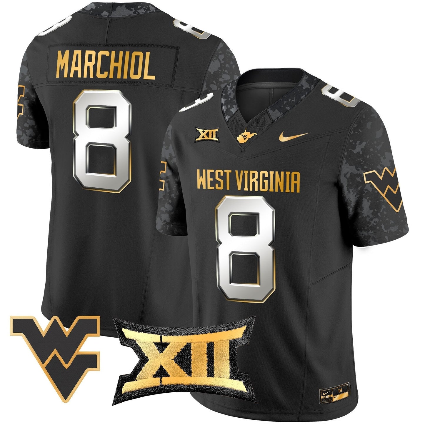 WVU 2024 Gold Vapor Limited Jersey - All Stitched