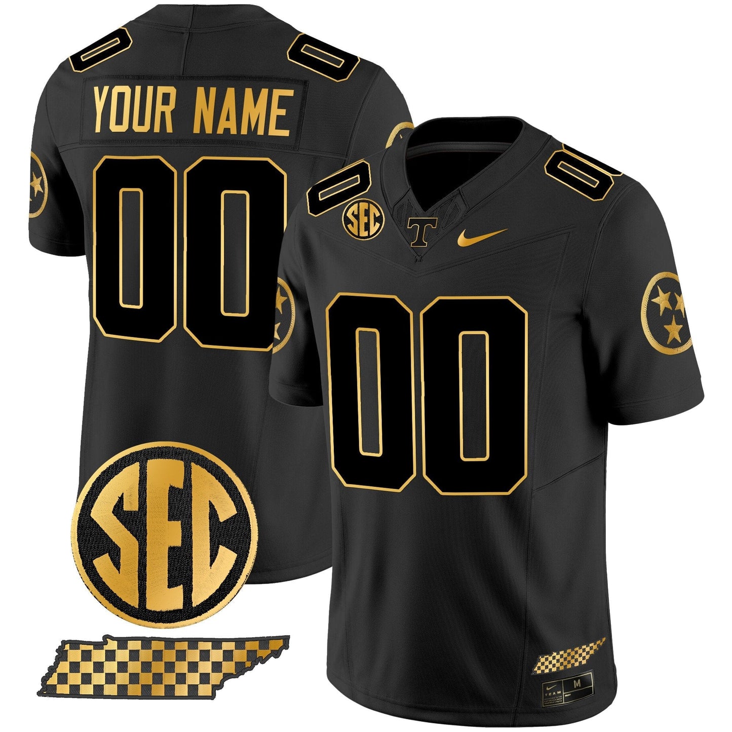 TENN 2024 Gold Vapor Limited Custom Jersey V2 - All Stitched