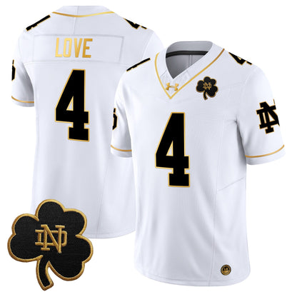 Men's Notre Dame Fighting Irish 2025 Gold Vapor Limited Jersey - All Stitched