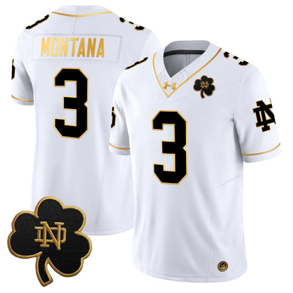 Men's Notre Dame Fighting Irish 2025 Gold Vapor Limited Jersey - All Stitched