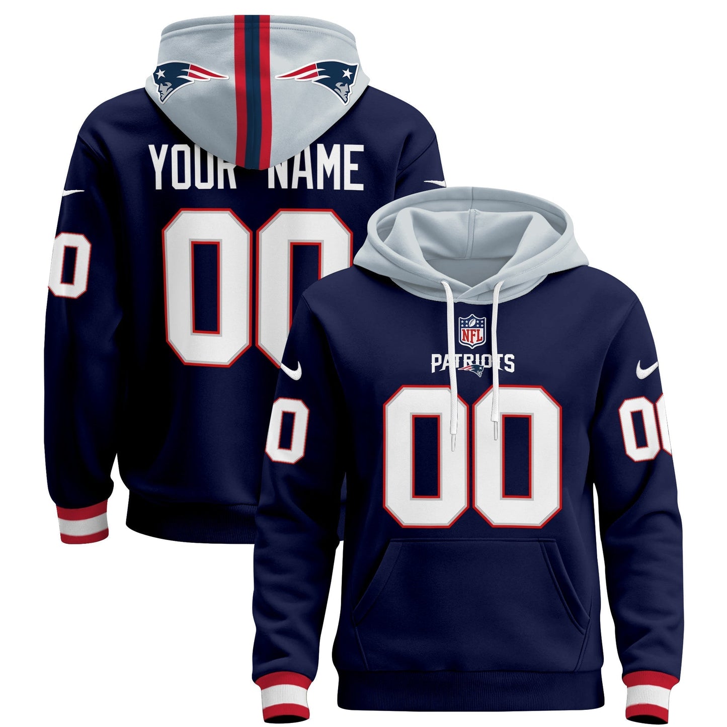 New England Patriots 2024 Custom Pullover Hoodie