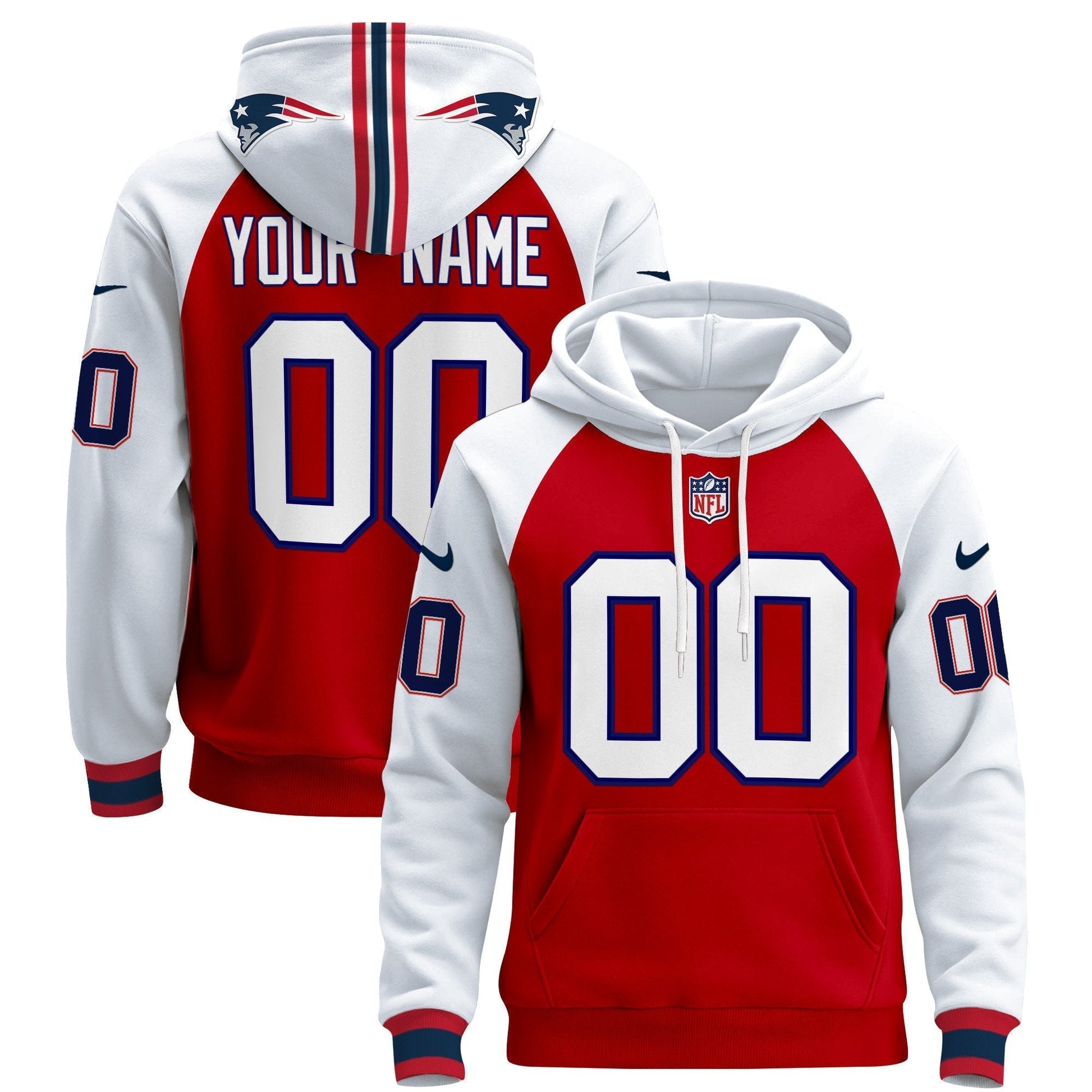 New England Patriots 2024 Custom Pullover Hoodie