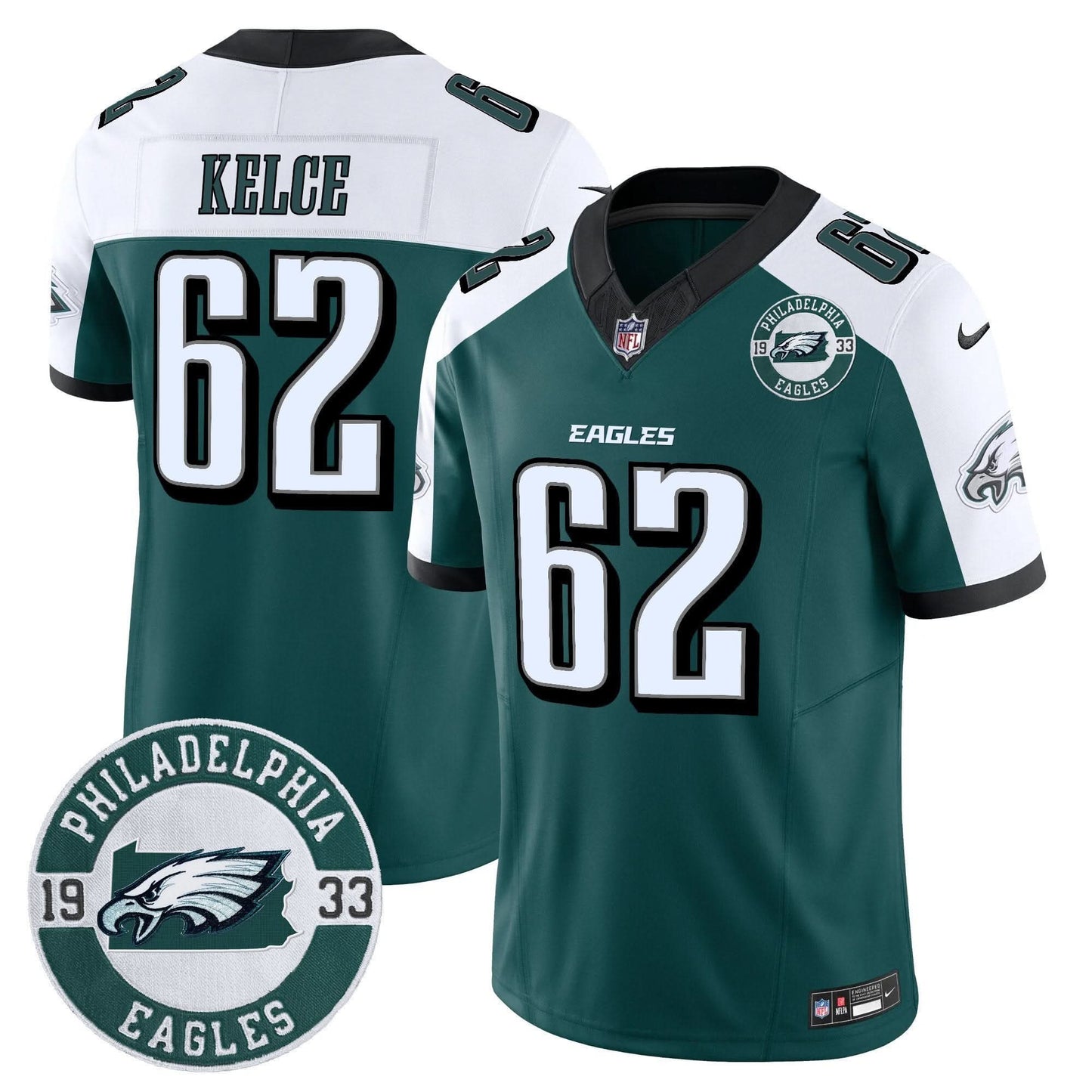 Eagles 2024 Vapor Limited Jersey - Est. 1933 Patch - All Stitched
