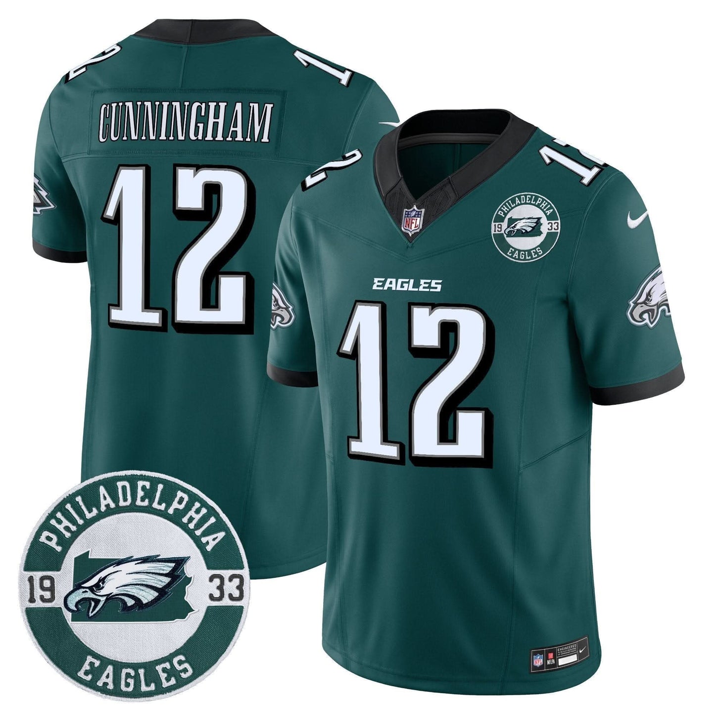 Eagles 2024 Vapor Limited Jersey - Est. 1933 Patch - All Stitched