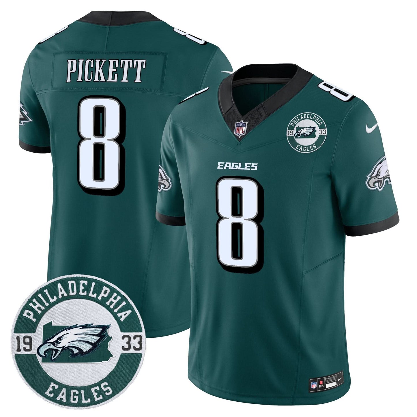 Eagles 2024 Vapor Limited Jersey - Est. 1933 Patch - All Stitched