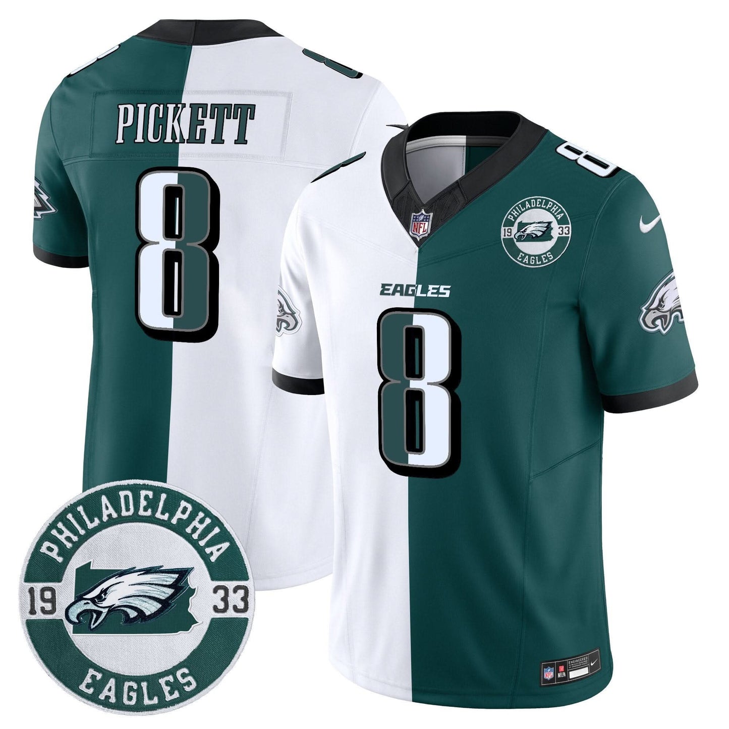 Eagles 2024 Vapor Limited Jersey - Est. 1933 Patch - All Stitched