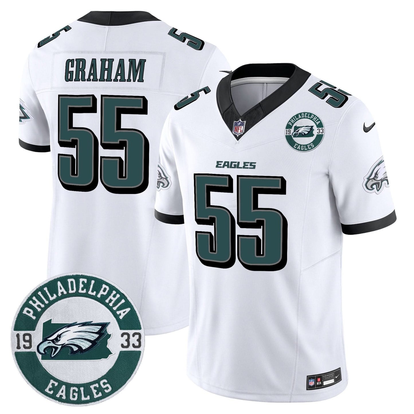 Eagles 2024 Vapor Limited Jersey - Est. 1933 Patch - All Stitched