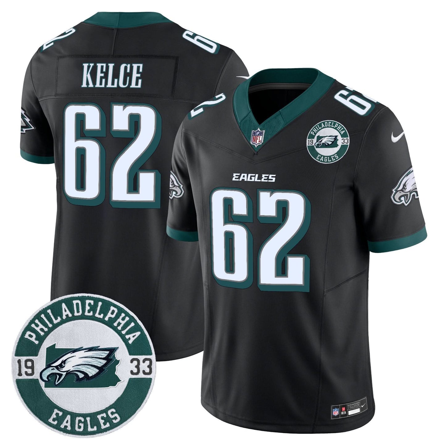 Eagles 2024 Vapor Limited Jersey - Est. 1933 Patch - All Stitched