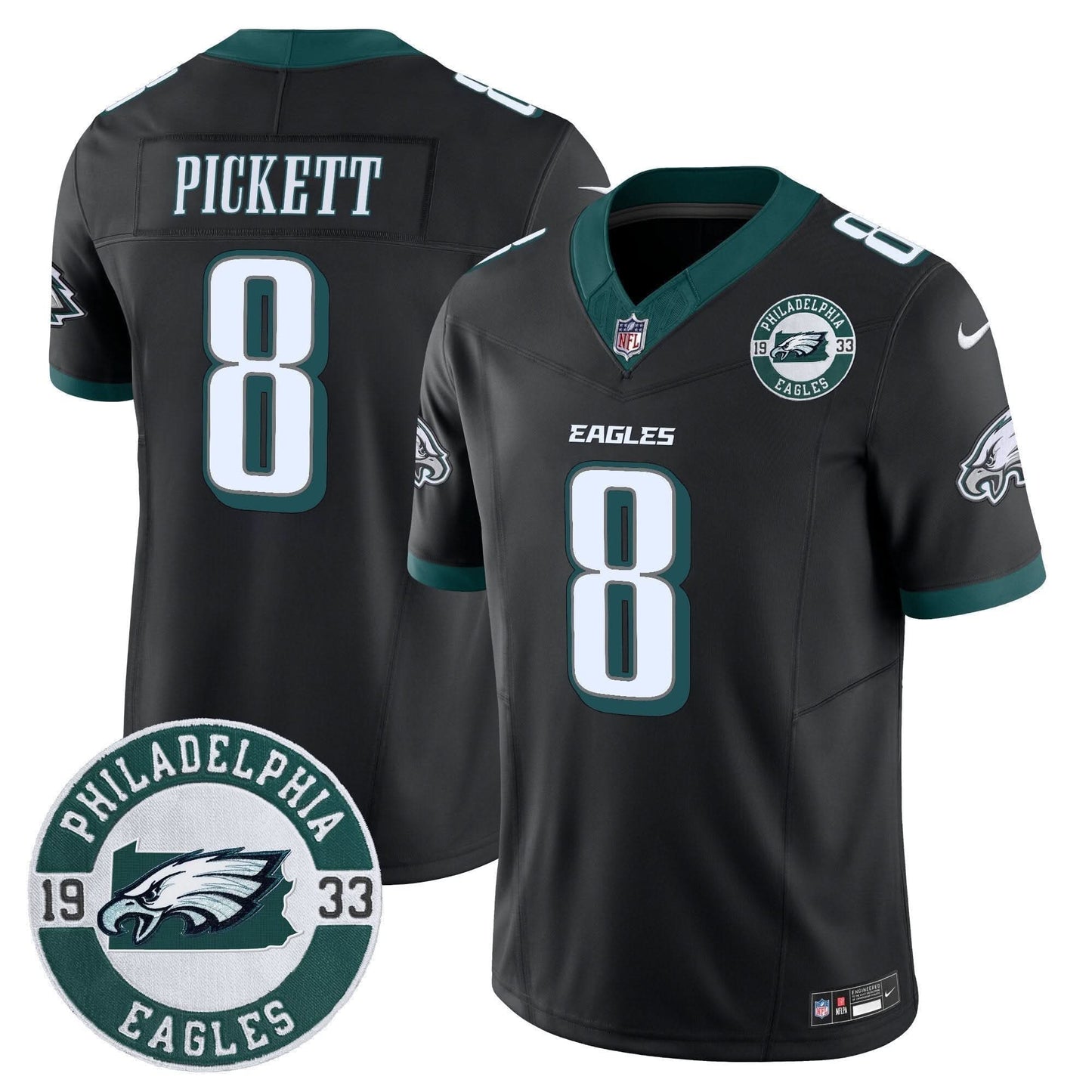 Eagles 2024 Vapor Limited Jersey - Est. 1933 Patch - All Stitched
