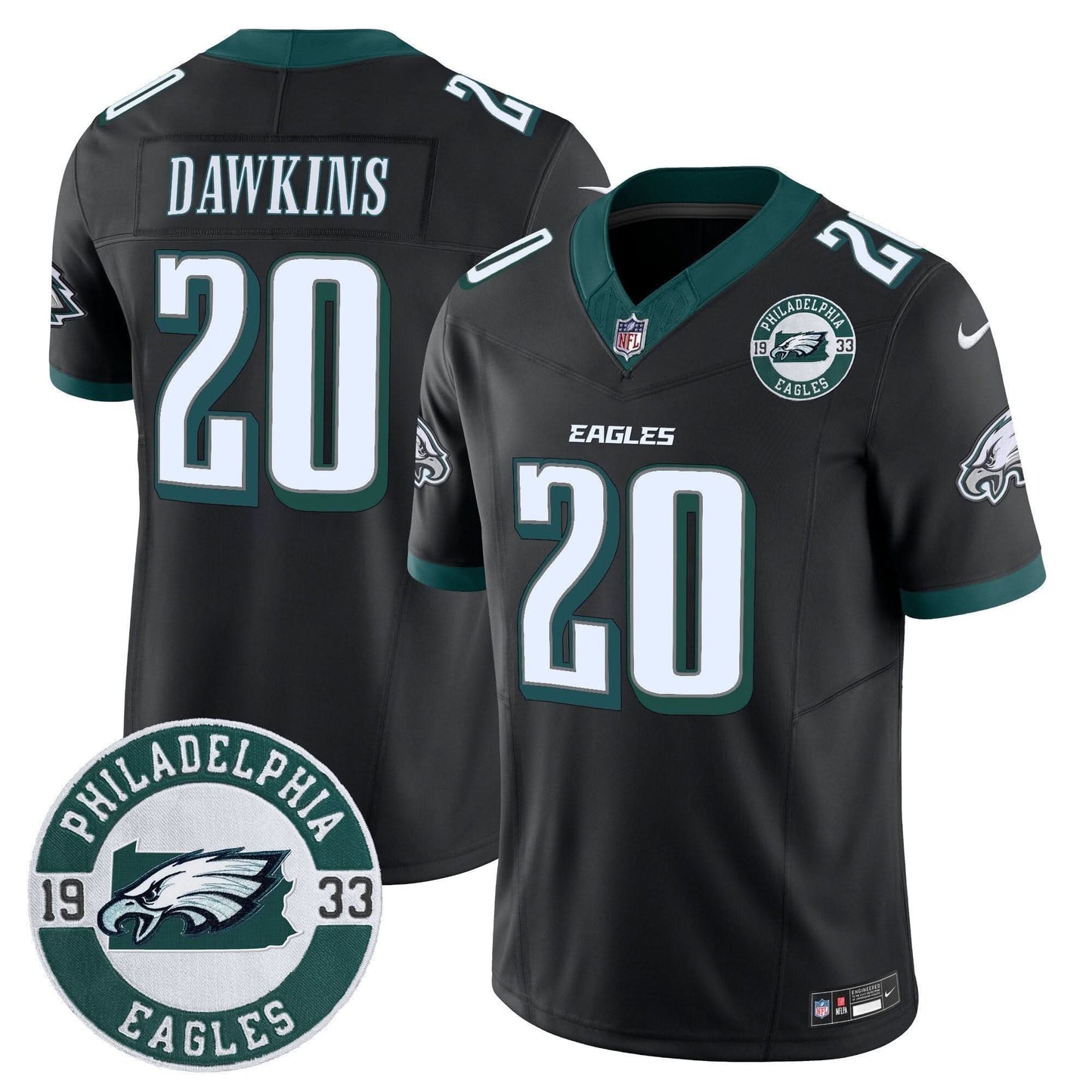 Eagles 2024 Vapor Limited Jersey - Est. 1933 Patch - All Stitched
