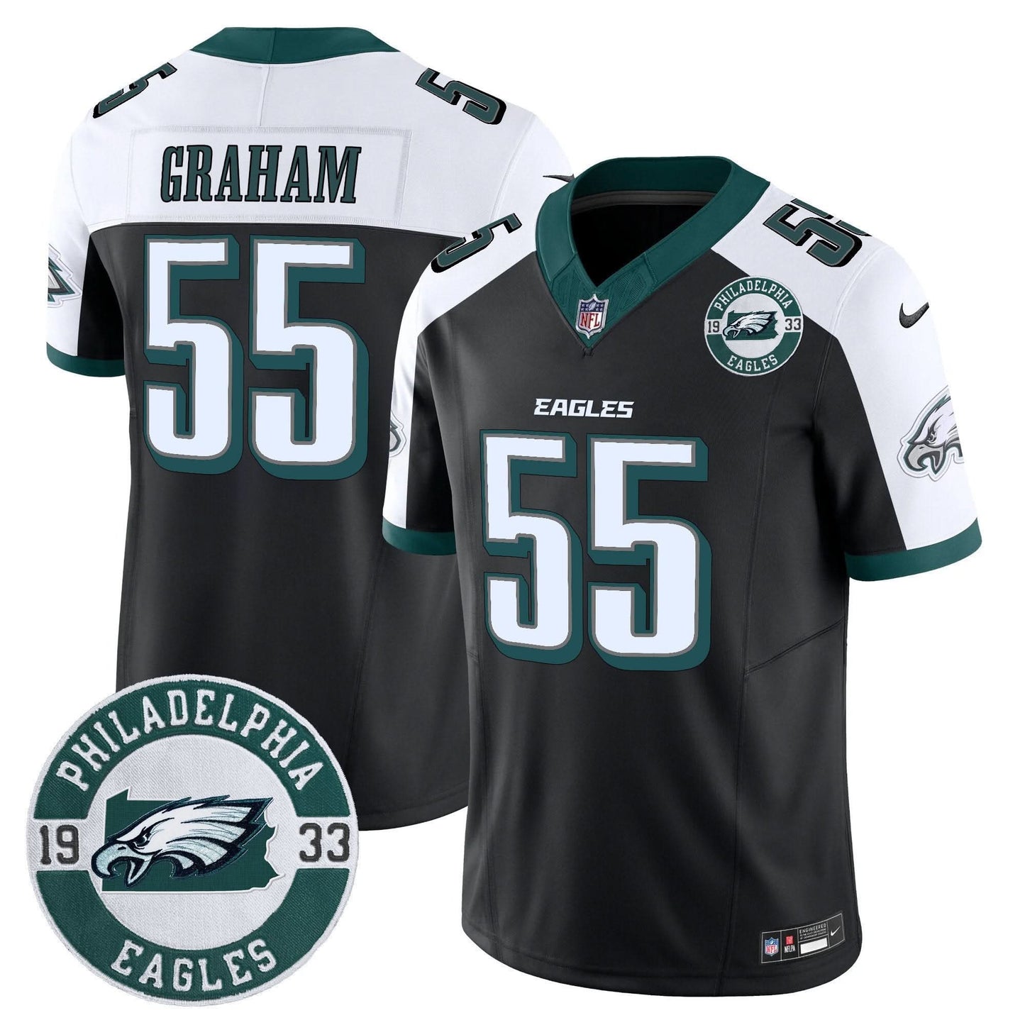 Eagles 2024 Vapor Limited Jersey - Est. 1933 Patch - All Stitched