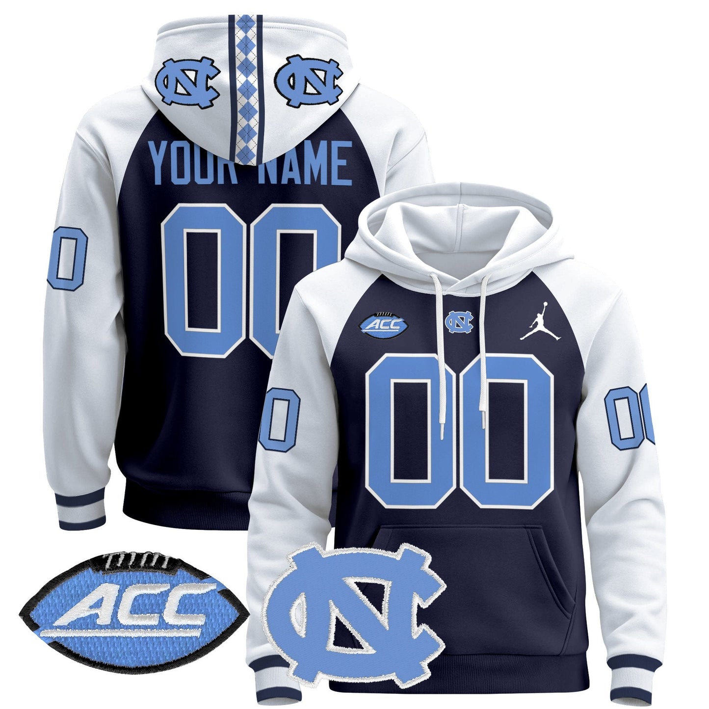 North Carolina Tar Heels 2024 Custom Pullover Hoodie