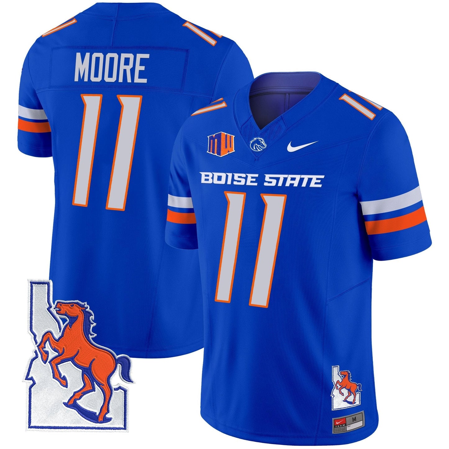 BSU 2024 Map Patch Vapor Limited Jersey - All Stitched
