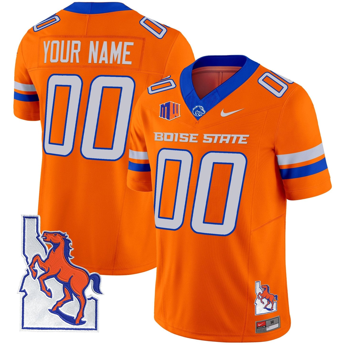BSU 2024 Map Patch Vapor Limited Custom Jersey - All Stitched