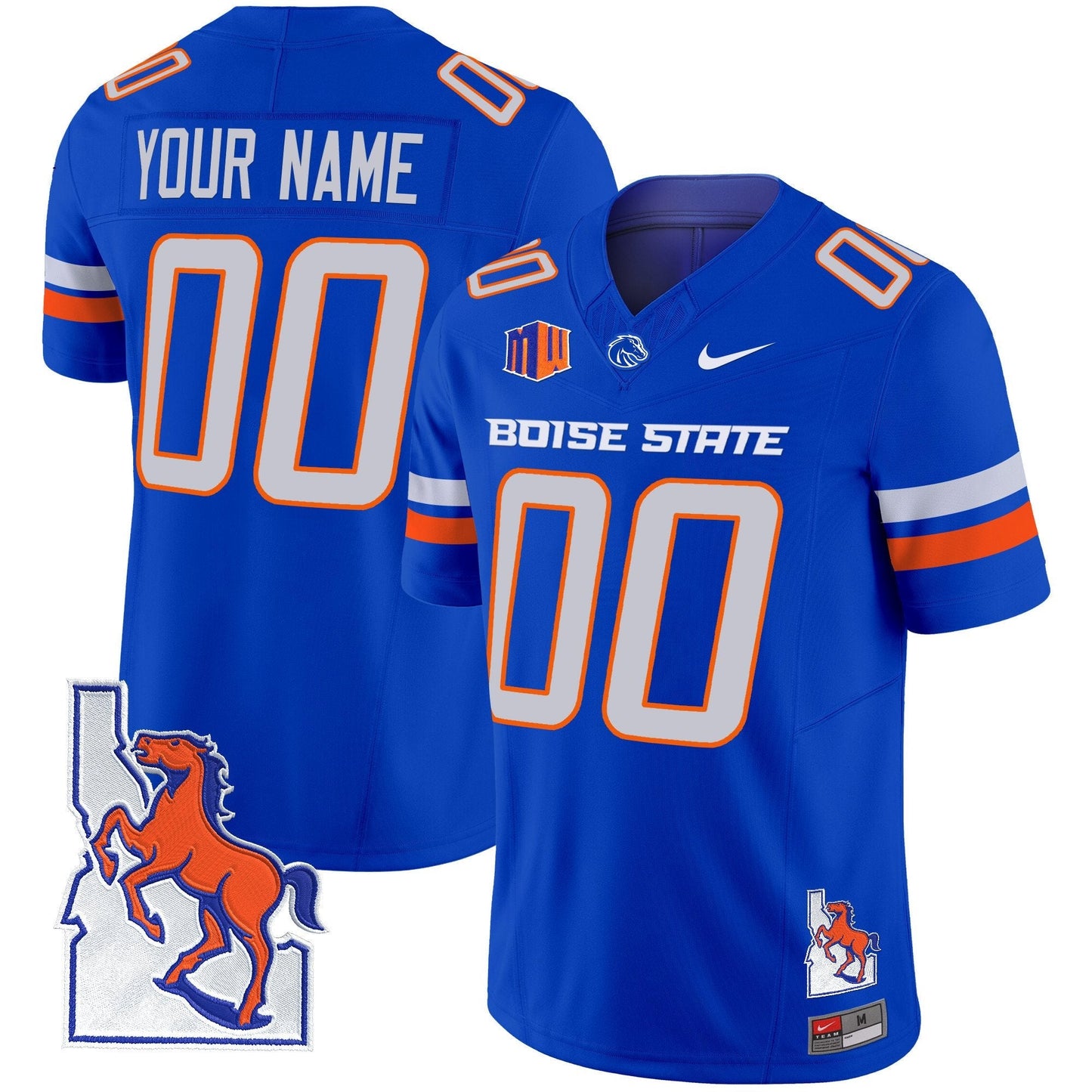 BSU 2024 Map Patch Vapor Limited Custom Jersey - All Stitched